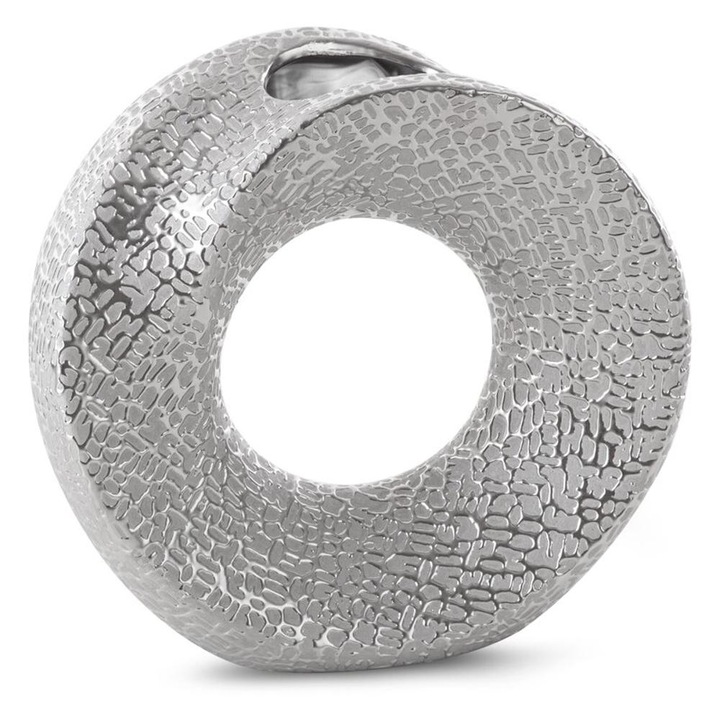 Vaza decorativa Riso, 23x9cm, argintie