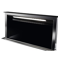 Hota incorporabila decorativa AEG DDE5980G, Putere de absorbtie 700 mc/h, 1 motor, 90 cm, Control touch, Sticla neagra