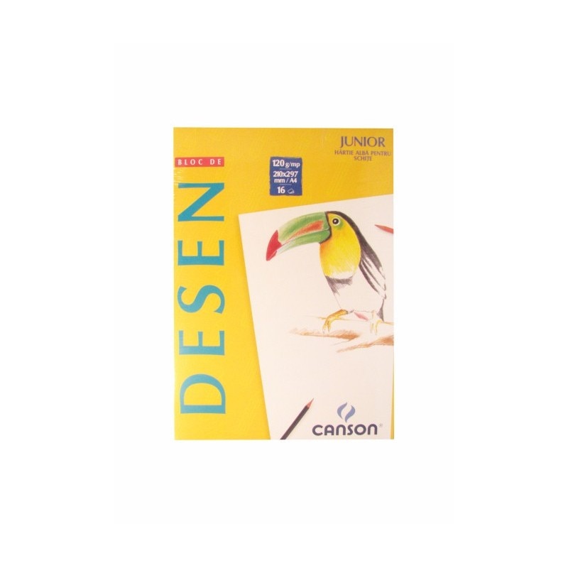 Bloc de desen CANSON TOUCAN, A4, 120 g/mp, 16 file