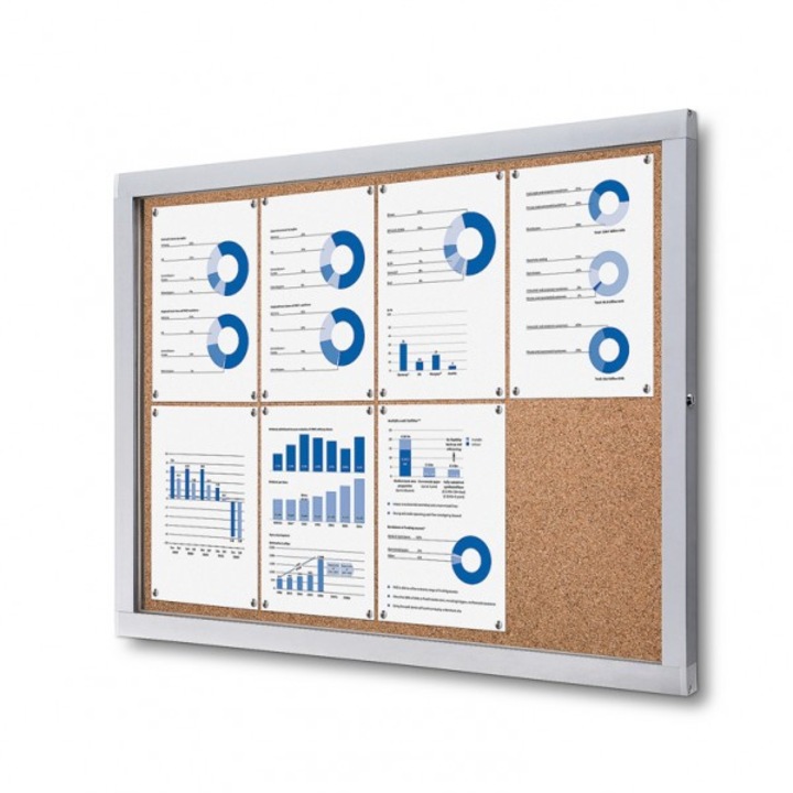 Информационно табло JansenDisplay, вътрешно, корк, размер 8 x A4