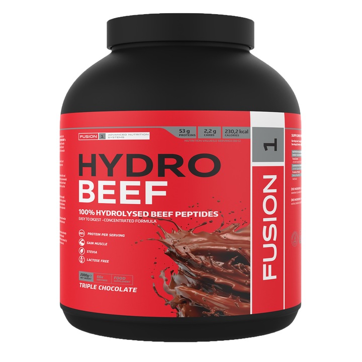 Hydrolizat din proteina de vita (collagen) -Hydro Beef 2000 g, triple chocolate