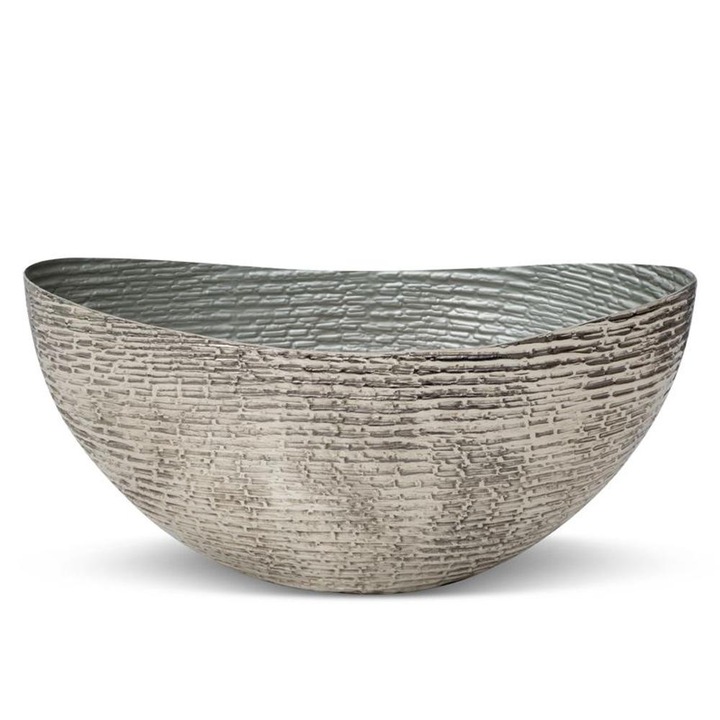 Vaza decorativa, 45x22cm, argintie