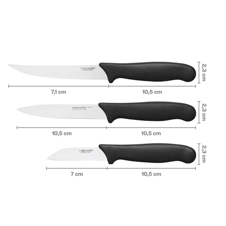 Set 3 cutite pentru legume, CEDRUS Parts, 11x10cm