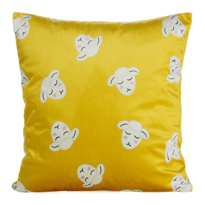 Perna decorativa, 45x45cm, musztarda, 100% poliester, set