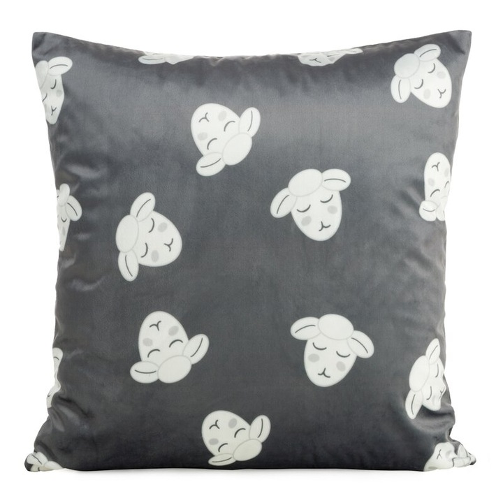 Perna decorativa, 45x45cm, design cu imprimeu pentru copii, colorat, poliester