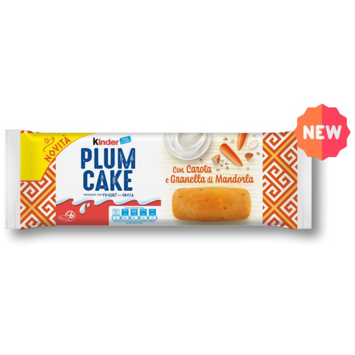 Plumcake Kinder morcov si migdale 192g