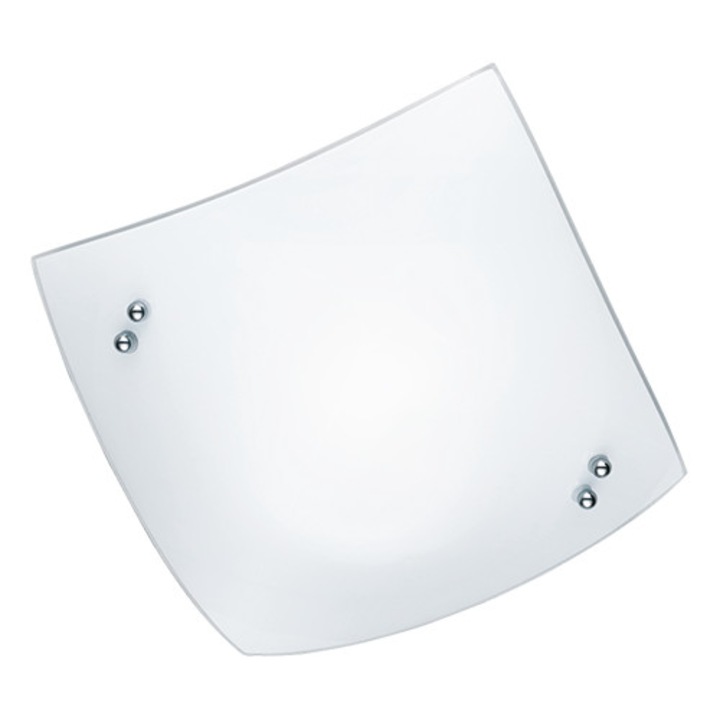 Plafoniera, Trio Lighting, Busa, patrata, 23x23cm, 1xMax.40W, E27, Alb