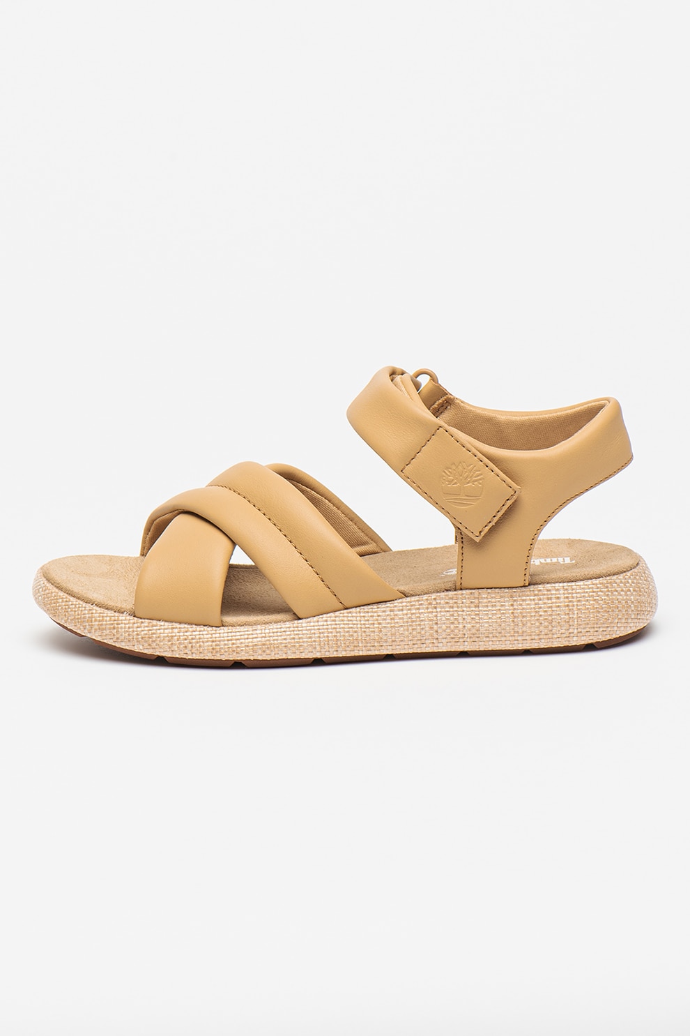 Timberland, Sandale de piele cu velcro, Bej, 6
