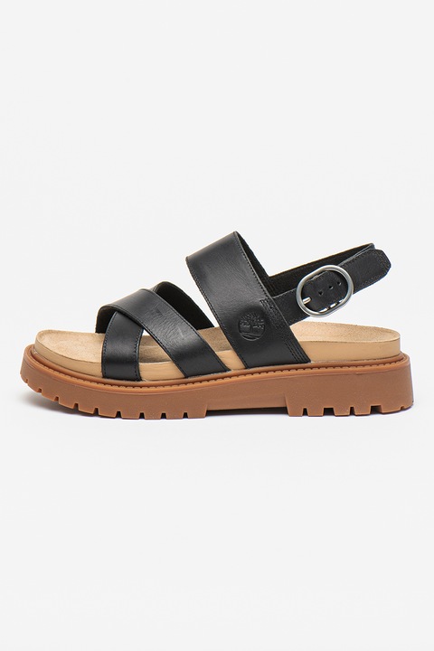 Timberland, Sandale de piele cu o catarama, Negru