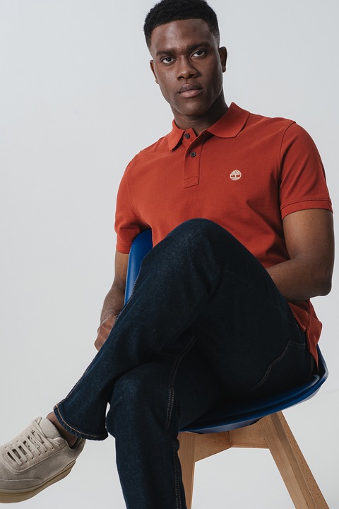 Timberland, Тениска Millers River с яка, Керемидено червено