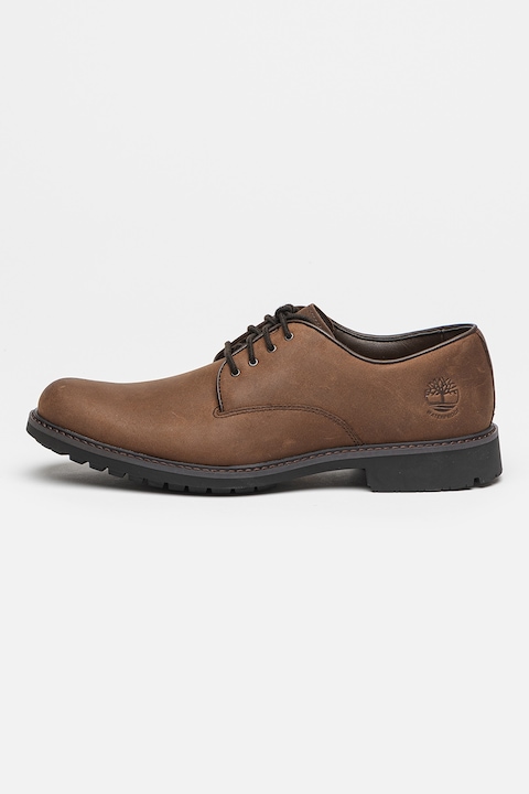 Timberland, Pantofi Oxford impermeabili de piele nabuc Stormbucks, Maro inchis
