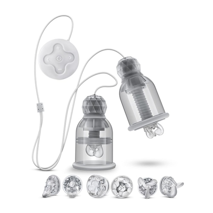 Помпички за Зърна BLUSH TEMPTASIA, Приставки, Водоустойчив, 10 Скорости