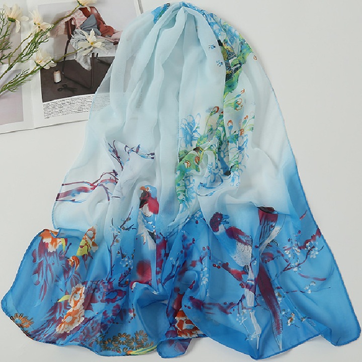 Esarfa dama, Poliester, Multicolor, 50x160cm