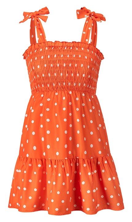 А-силует, оранжева, еластична, за лятото, L INTL