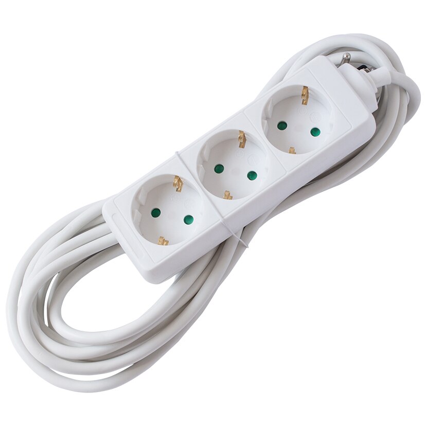 Prelungitor Strohm, 3 prize, protectie copii, 3x1mm, 5 m, Alb