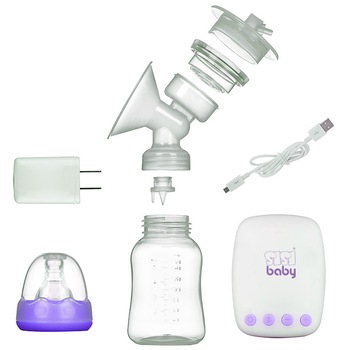 Pompa de san electrica SBC-380 SisiBaby, LCD, 2 programe de aspiratie, Transparent Pompa de san electrica SBC-380 SisiBaby, LCD, 2 programe de aspiratie, Transparent