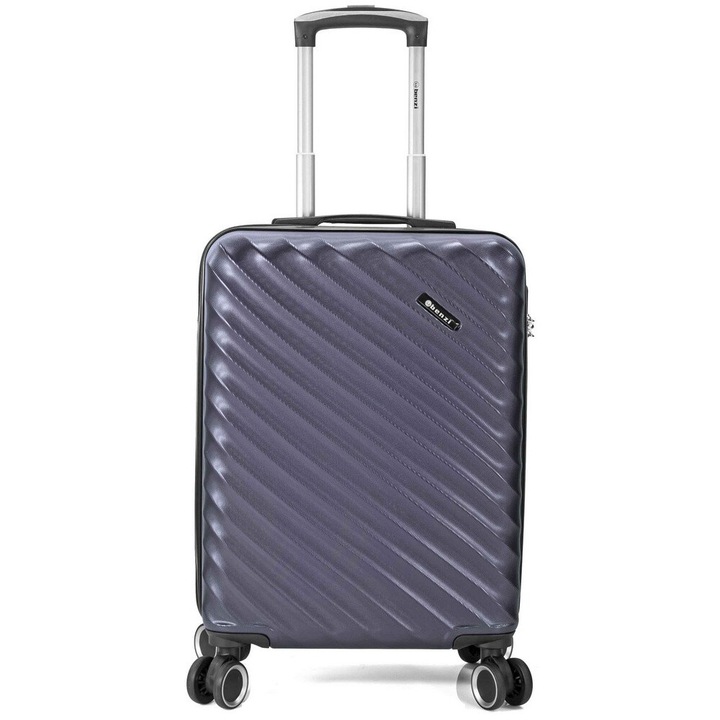 Куфар Benzi BZ 5812, за ръчен багаж, ABS, c 4 колела, 55 см, тъмносин