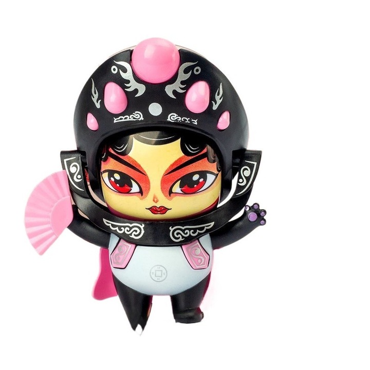 Кукла панда с променящо се лице, 13x11x7см, розова