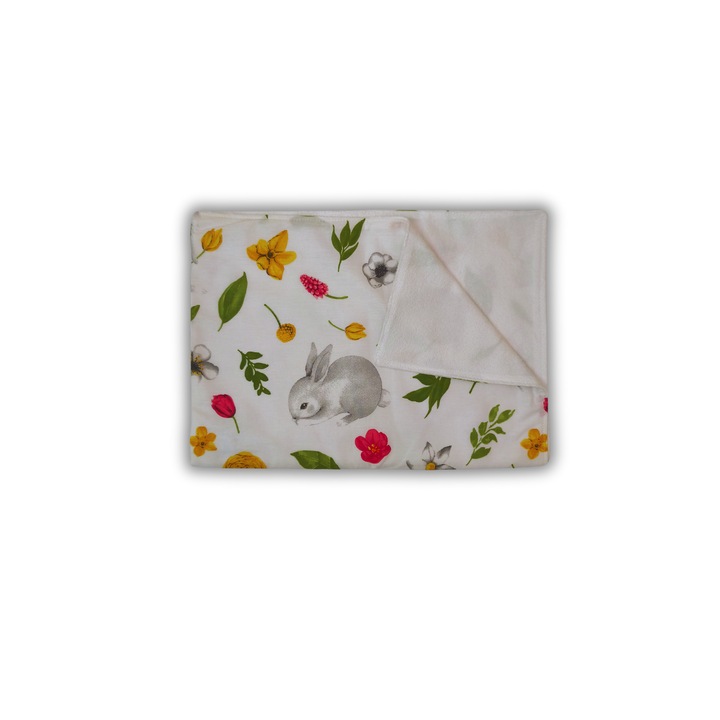 Aleza Impermeabila, Pampy, tip Paturica, Absorbanta si Lavabila, Refolosibila, 50x70 cm, Bumbac, Alb, Rabbit