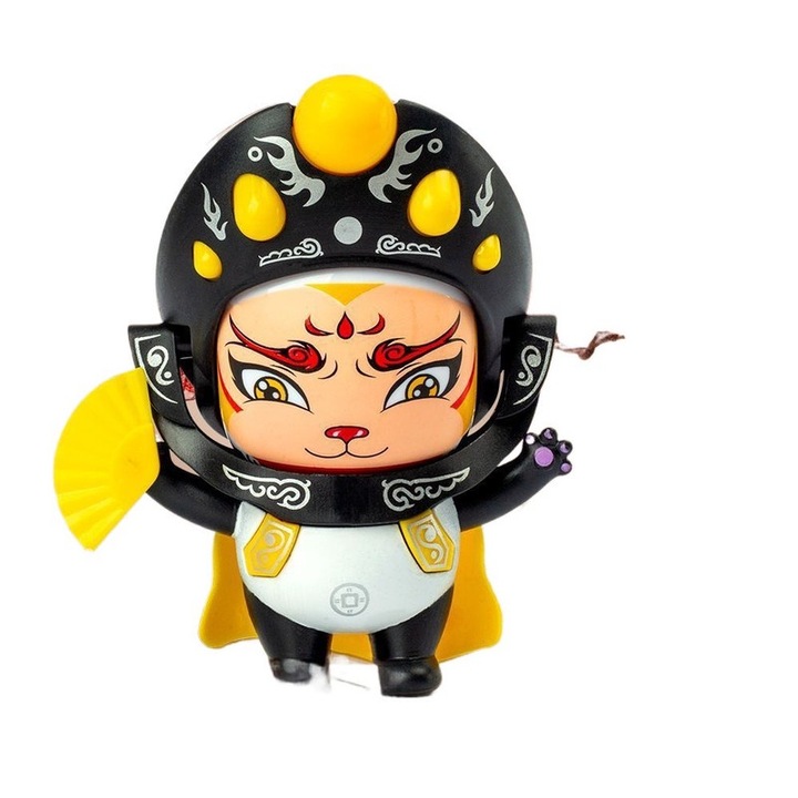 Кукла панда с променящо се лице, 13x11x7см, жълта, за деца 4-6 години, цветна кутия