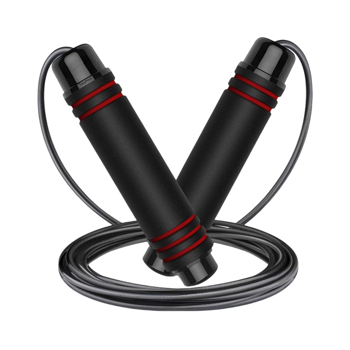 TasyPins ugrókötél, állítható, ergonomikus habszivacs fogantyúk, 2,8 m, fitnesz- és állóképességi edzésekhez