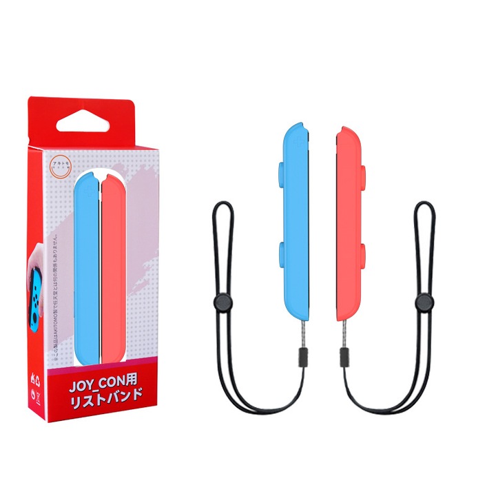 2 darabos Joy-Con pánt Nintendo Switchhez, piros/kék, PC anyagból, ergonomikus kialakítás