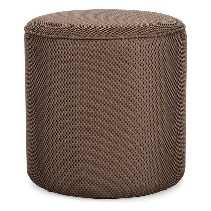 Кафява текстилна мдф табуретка Олейса 42х43 см