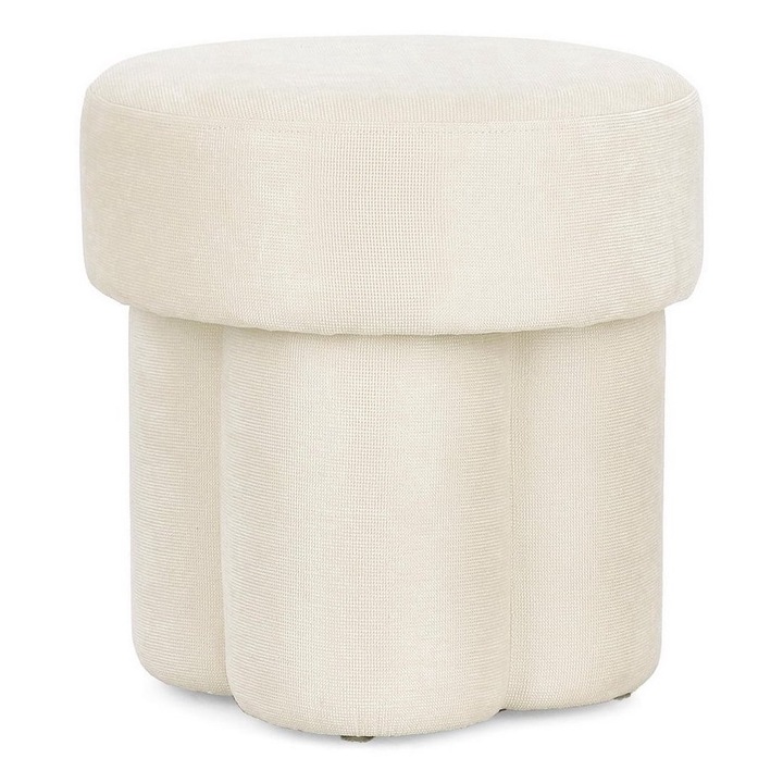 Glenda бяла текстилна табуретка 42x42x43 см