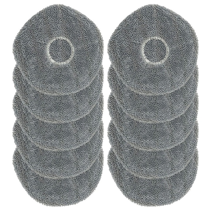 Lavete de mop inlocuitoare YANYXR BCS3160749 pentru Eufy X9/X9 Pro, microfibra lavabile si reutilizabile, gri, set 10 buc