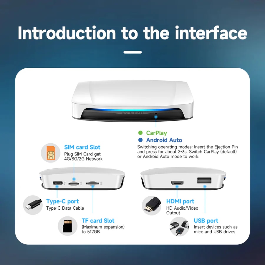 Adaptor CarPlay / Android Auto 3 in 1 Carlinkit Tbox-UHD – Android