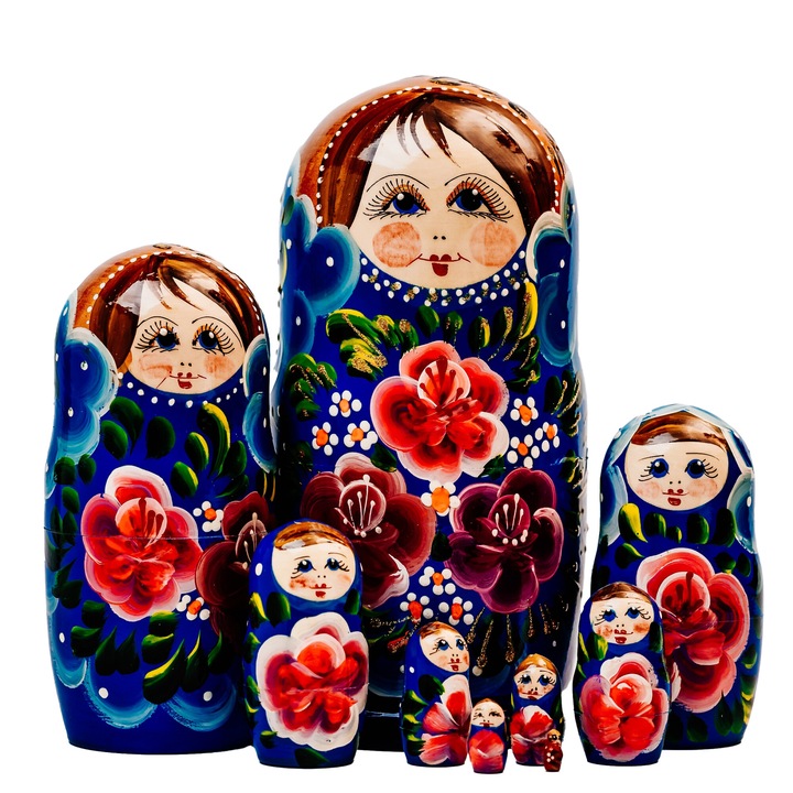 Papusa Matrioska “M19”-25cm-set din 9 papusi