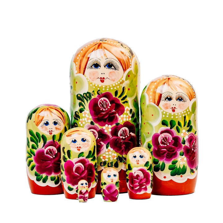 Papusa Matrioska “M1”-22cm- set din 7 papusi