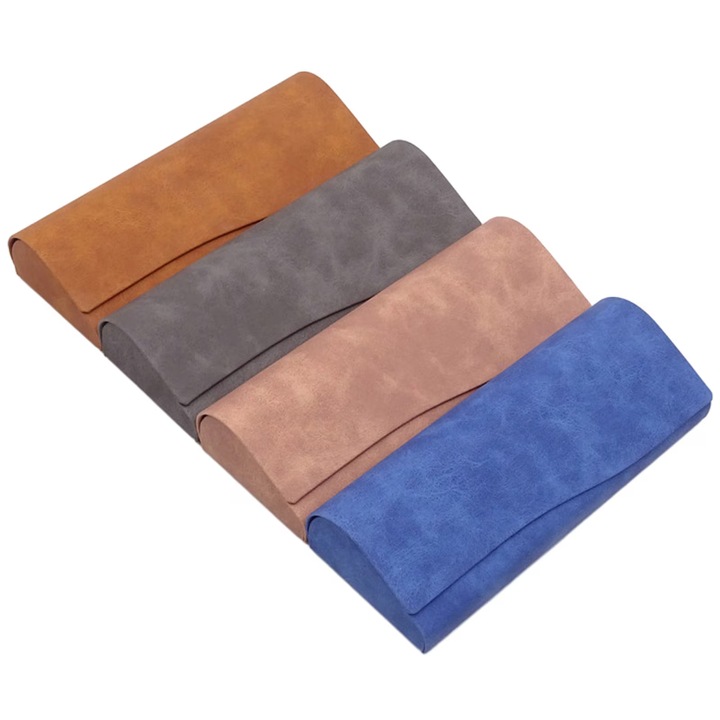 Set 4 toc etui ochelari, Pentru ochelari de soare sau vedere, Hardcase cu interior super soft, Magnetic close, Rezistenta la socuri si praf, Portabil, 160x60x33mm, Multicolor