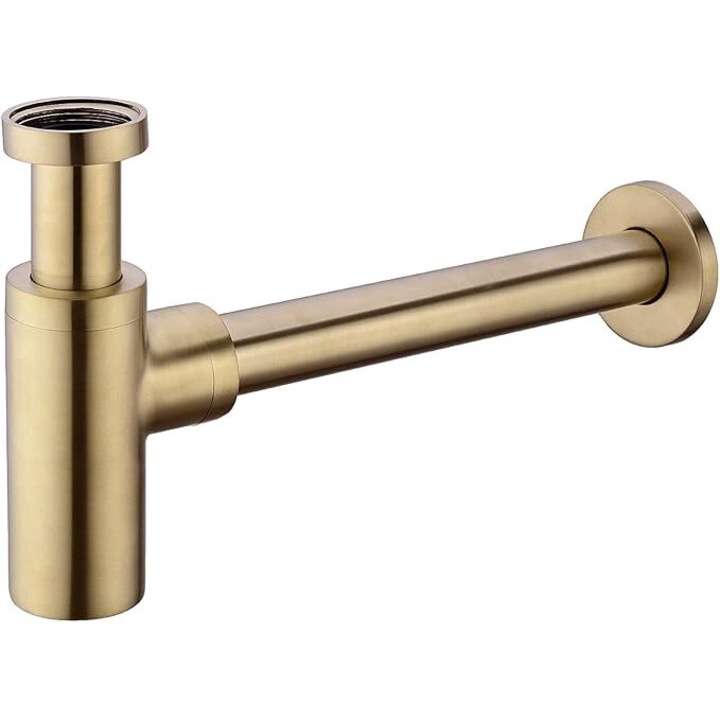 Sifon scurgere pentru lavoar, din Alama soldia, culoare Bronz-Auriu