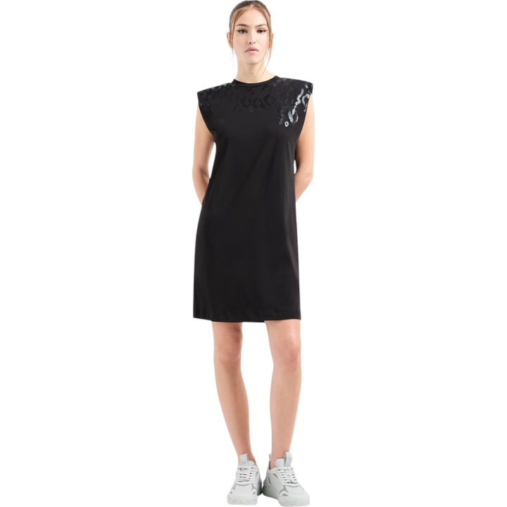 Рокля Emporio Armani EA7 Train Graphic Stretch 40696, Черен