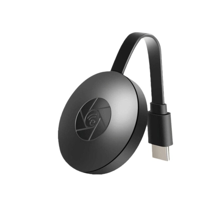 MirrorScreen HDMI Wireless, Conectare Wireless, 4K, Full HD 1080p, Compatibil cu AirPlay, Miracast, DLNA, USB-C, Multifunctional, Negru