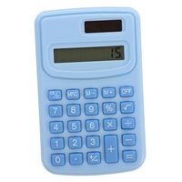 Mini calculator stiintific, Hggzeg, 8 cifre, Baterie buton incorporata, Portabil, Reutilizabil, Design elegant, Usor de folosit, Pentru birou, scoala sau uz zilnic, PS, 6.4 x 10cm, Albastru