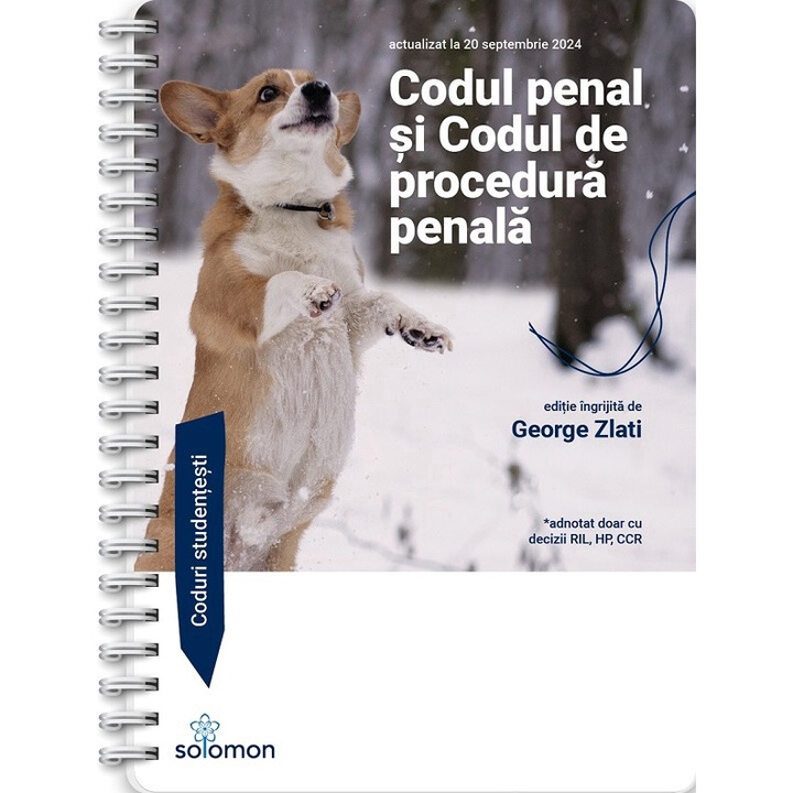 Codul Penal și Codul de Procedură Penală, Solomon, 2024, format legat cu spirală
