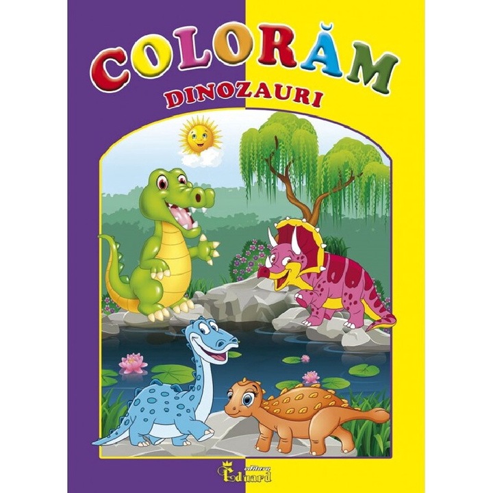 Colorăm Dinozauri, EDUARD, carte de colorat, activități extracurriculare, 3-5 ani