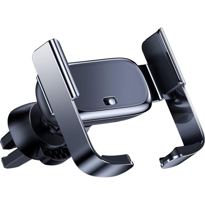 Suport Auto cu Prindere pe Grila de Ventilatie, OPTIM SOLUTION, Rotire 360°, Touch to Release, Fixare Automata prin Senzorul cu Infrarosu, Utilizare Intuitiva, Negru/Argintiu