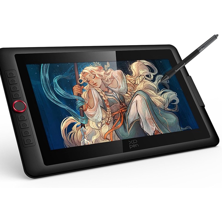 XP-PEN Artist 15.6 Pro V2 grafikus tábla, 16K X3 Pro Smart Chip Stylus, 99% sRGB, IPS, 16:9, 1920 x 1080, 5080 LPI, PS 16384, 200 RPS, fekete