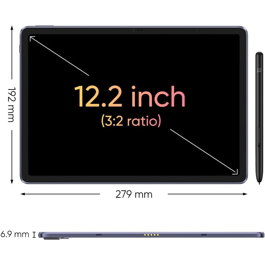 Tableta grafica XP-Pen Magic Drawing Pad MDP-9494G_EU 12" Display 2K FHD, Stylus X3 Pro, 16K Nivele Presiune, Rezolutie 2160x1440, Android, 8GB RAM + 256GB, Wi-Fi, Include husa silicon