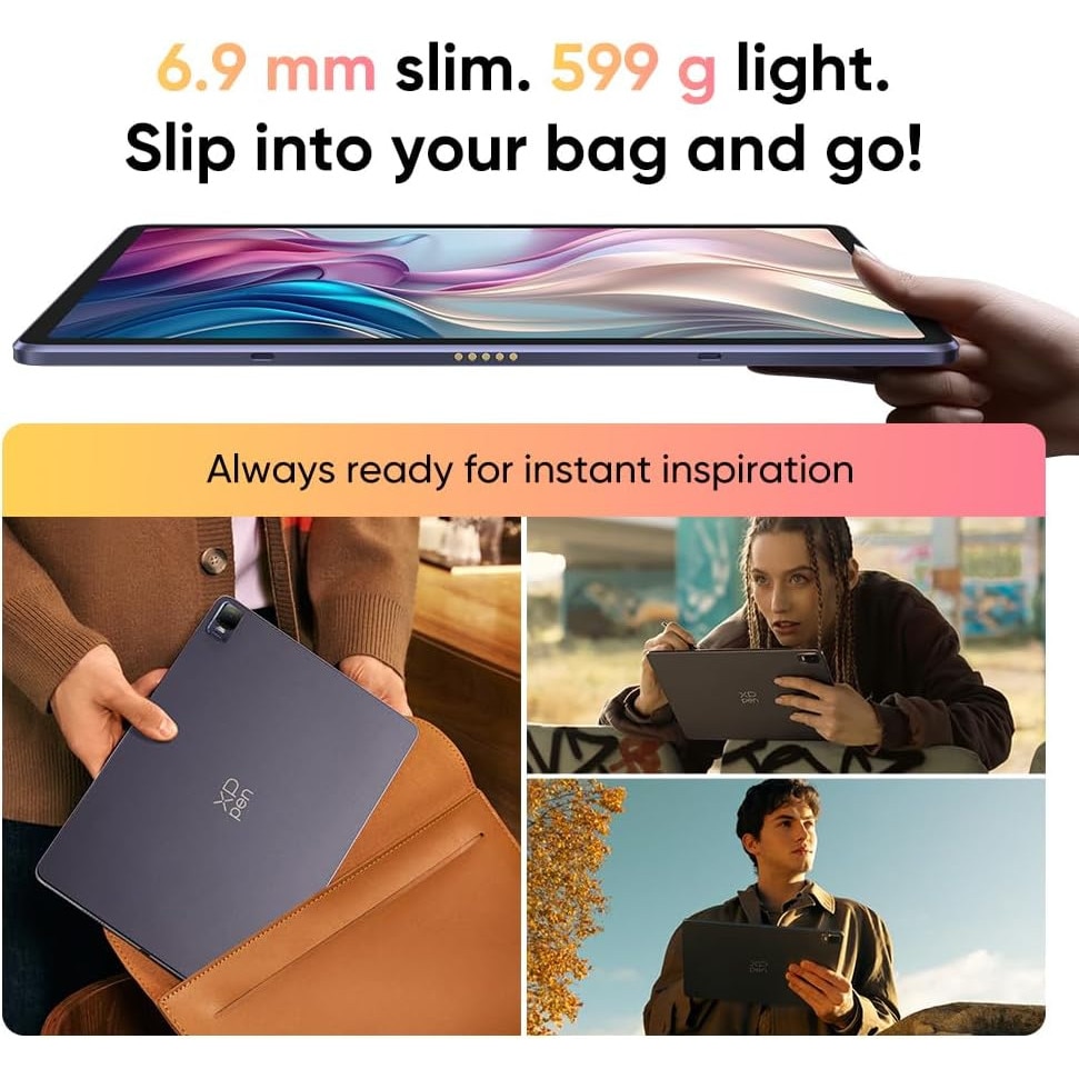Tableta grafica XP-Pen Magic Drawing Pad MDP-9494G_EU 12" Display 2K FHD, Stylus X3 Pro, 16K Nivele Presiune, Rezolutie 2160x1440, Android, 8GB RAM + 256GB, Wi-Fi, Include husa silicon