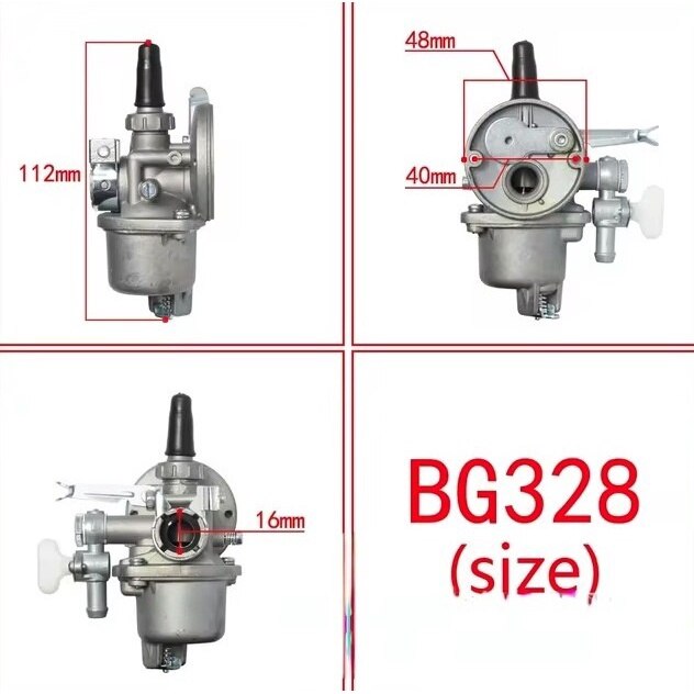 Carburateur 16mm Pour Mitsubishi TL33/TB33 Et Tanaka BG328 - Pièce Détachée Motoculture