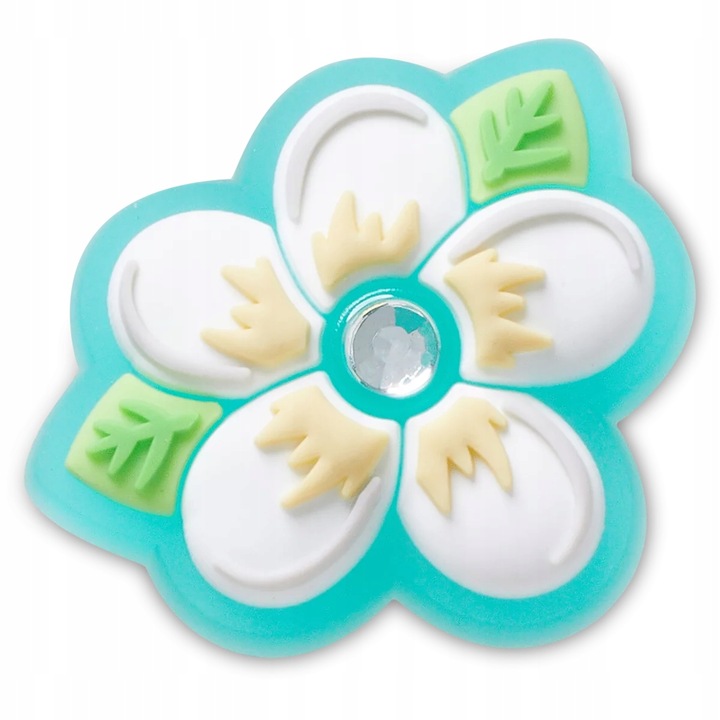 Accesoriu incaltaminte Crocs Jibbitz, Gem Plumeria Floral, Multicolor