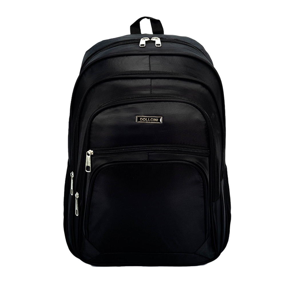 Rucsac Dollcini pentru laptop, 17", 25L, cu maner confortabil si compartiment pentru laptop, denim negru