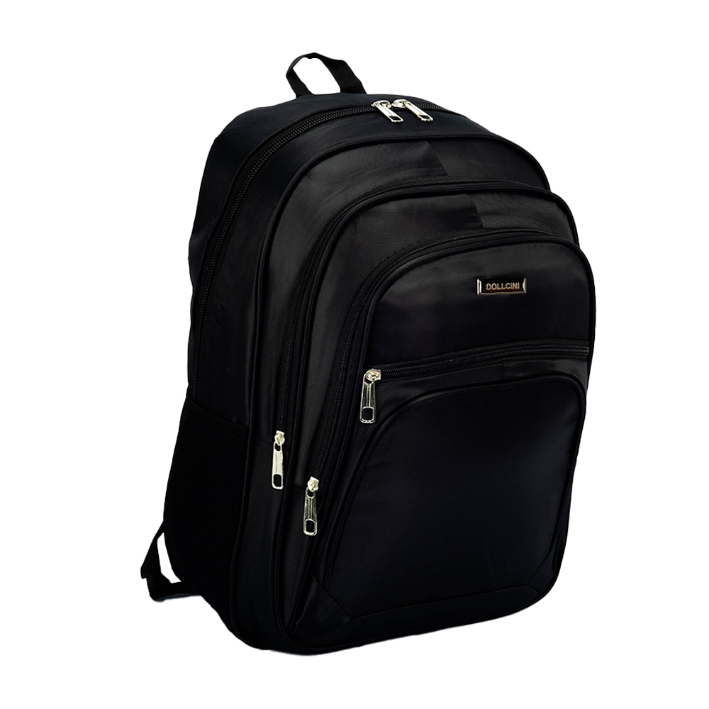 Rucsac Dollcini pentru laptop, 17", 25L, cu maner confortabil si compartiment pentru laptop, denim negru