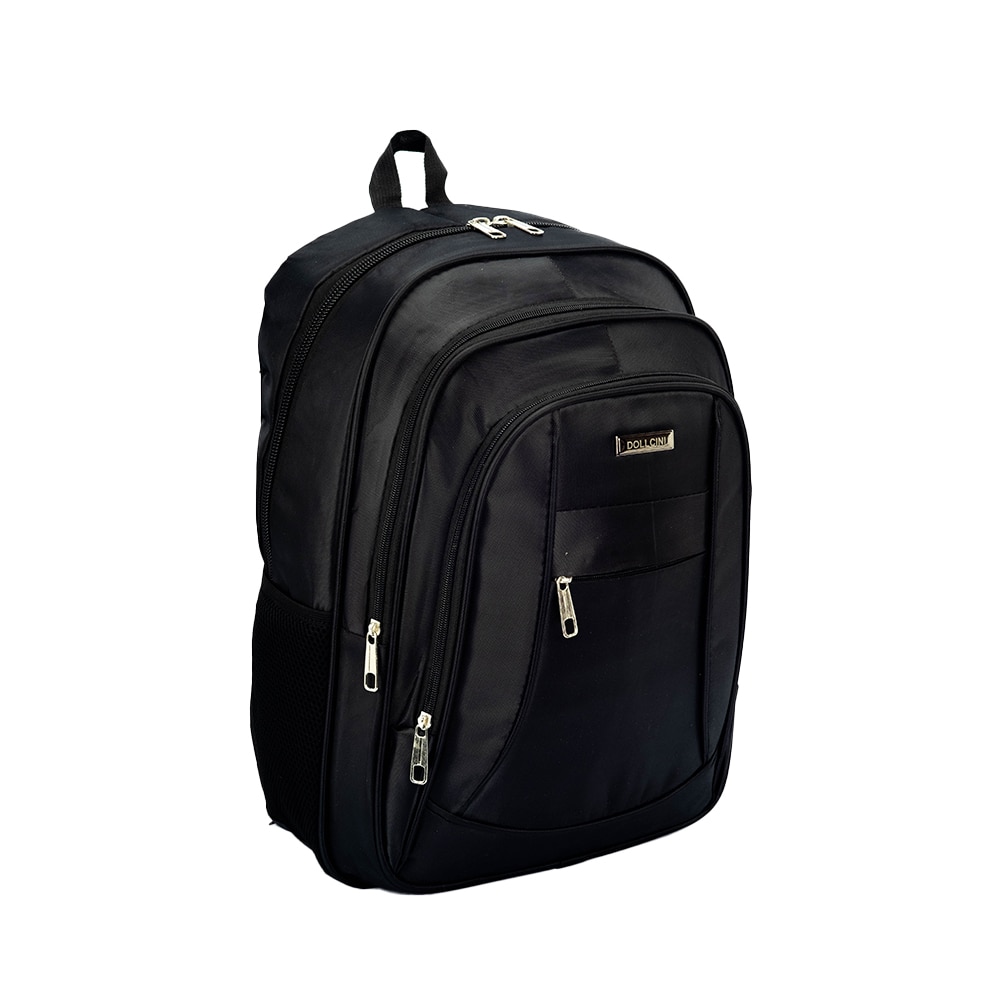 Rucsac Dollcini pentru laptop, 17", 25L, cu maner confortabil si compartiment pentru laptop, Black Maroon, Negru