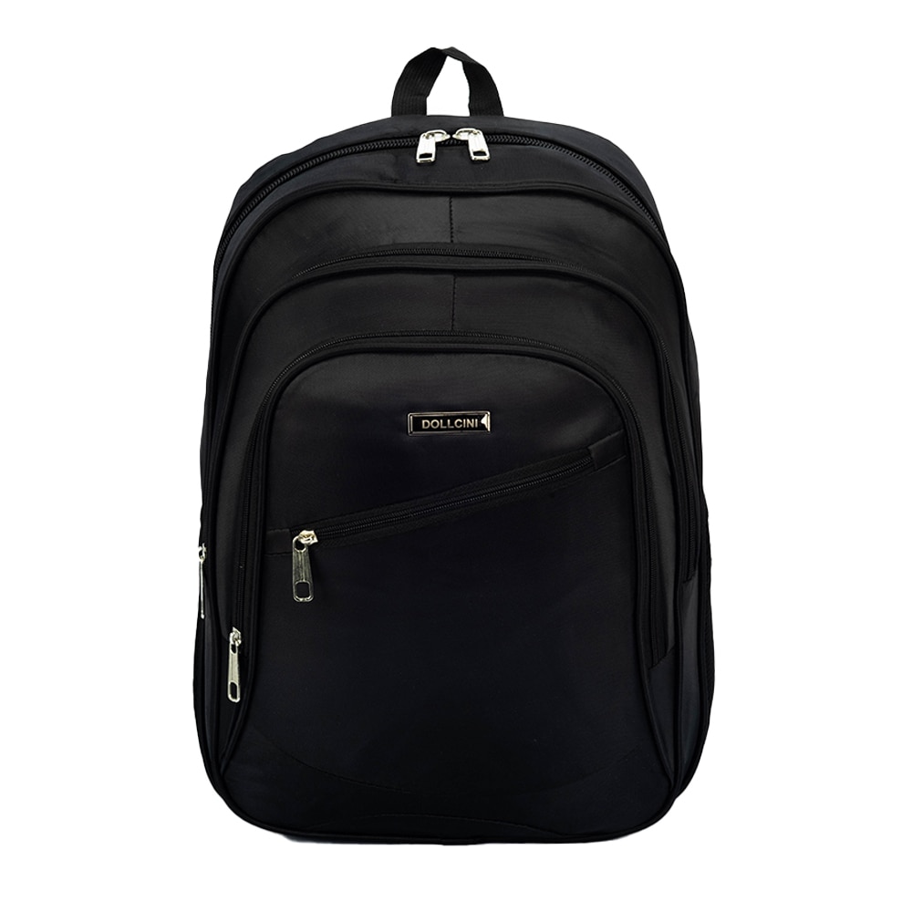 Rucsac Dollcini pentru laptop, 17", 25L, cu maner confortabil si compartiment pentru laptop, Black Gold