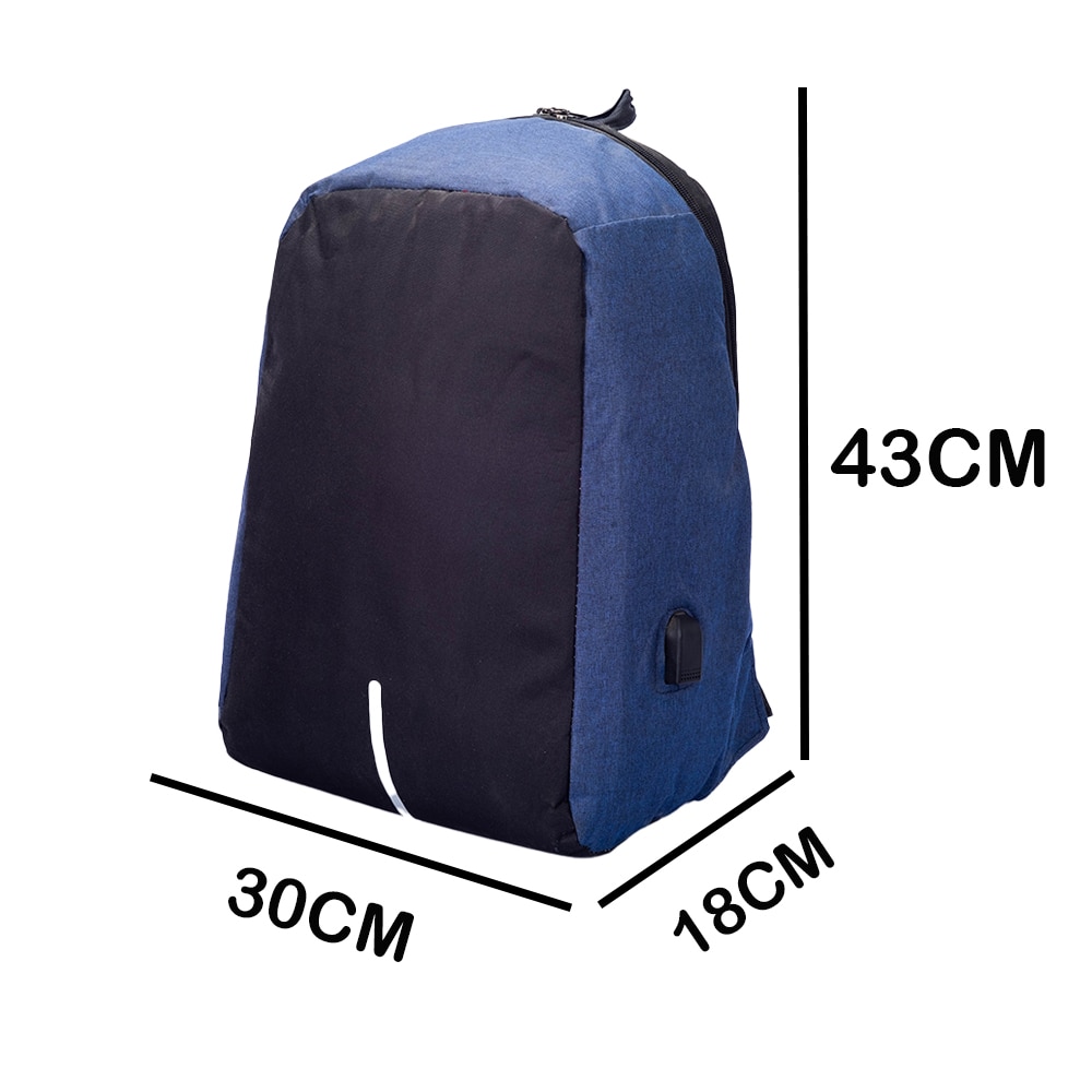Rucsac Dollcini, 16.5", cu maner confortabil si compartiment pentru laptop, Albastru